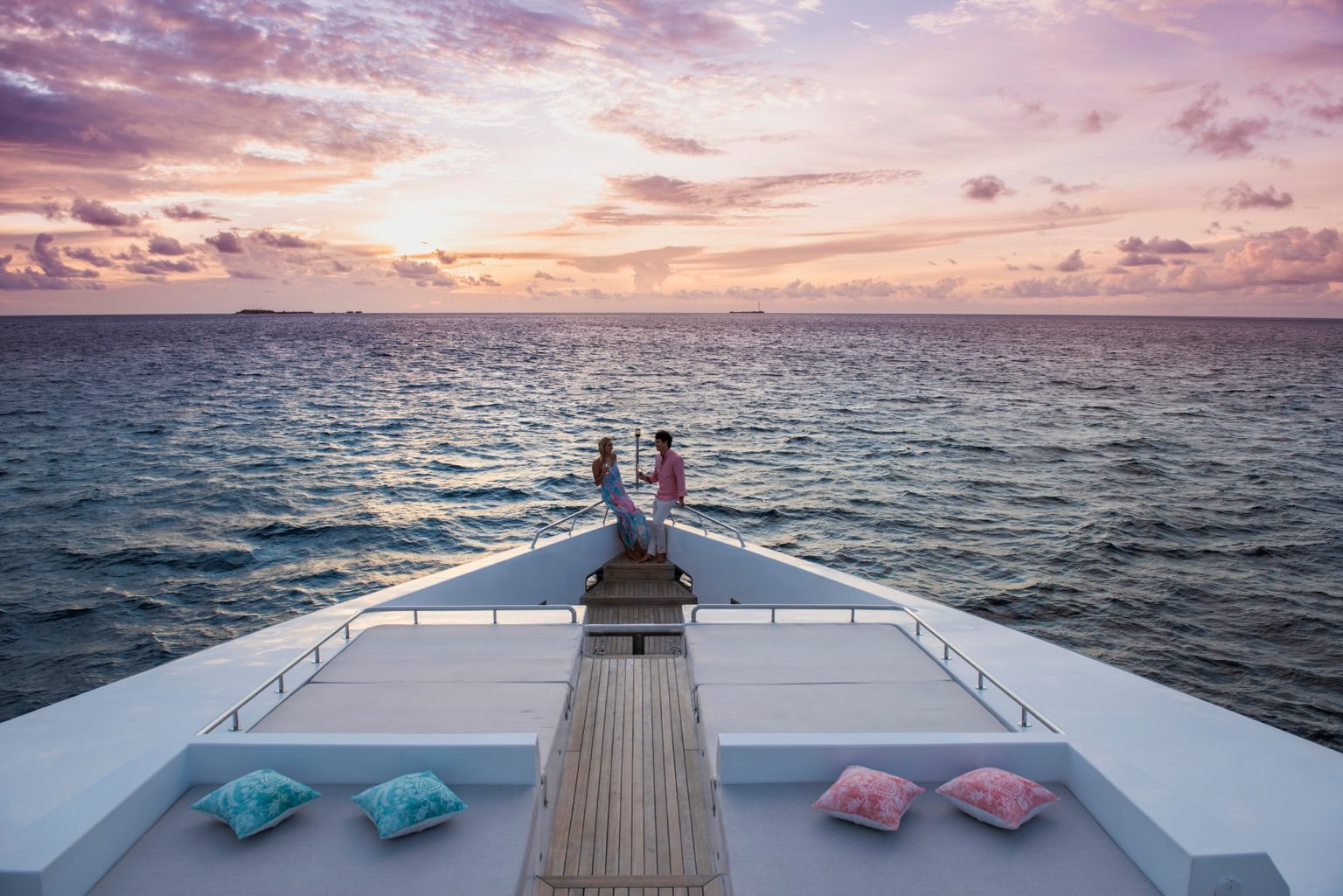 Sunset bow experience on M/Y SEAREX
